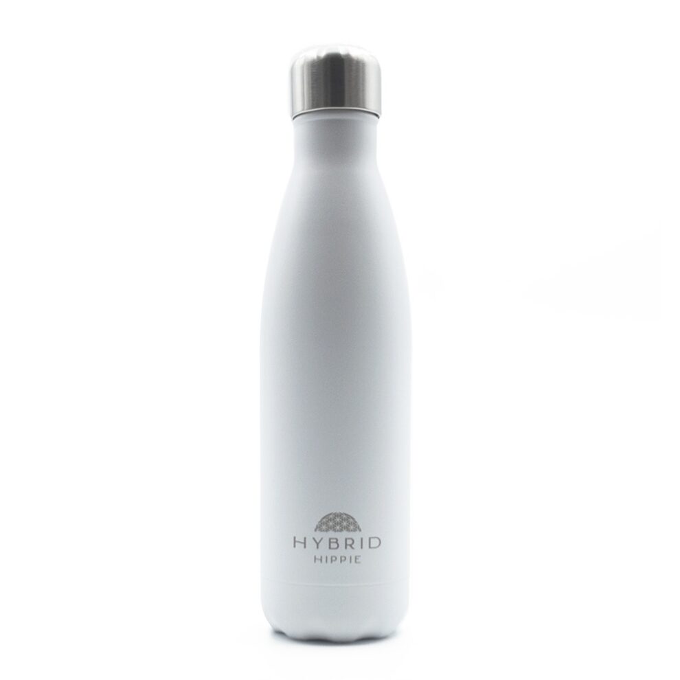 Silver - Stainless Steel Reusable Water Bottle • Hybrid Hippie - Eco Store